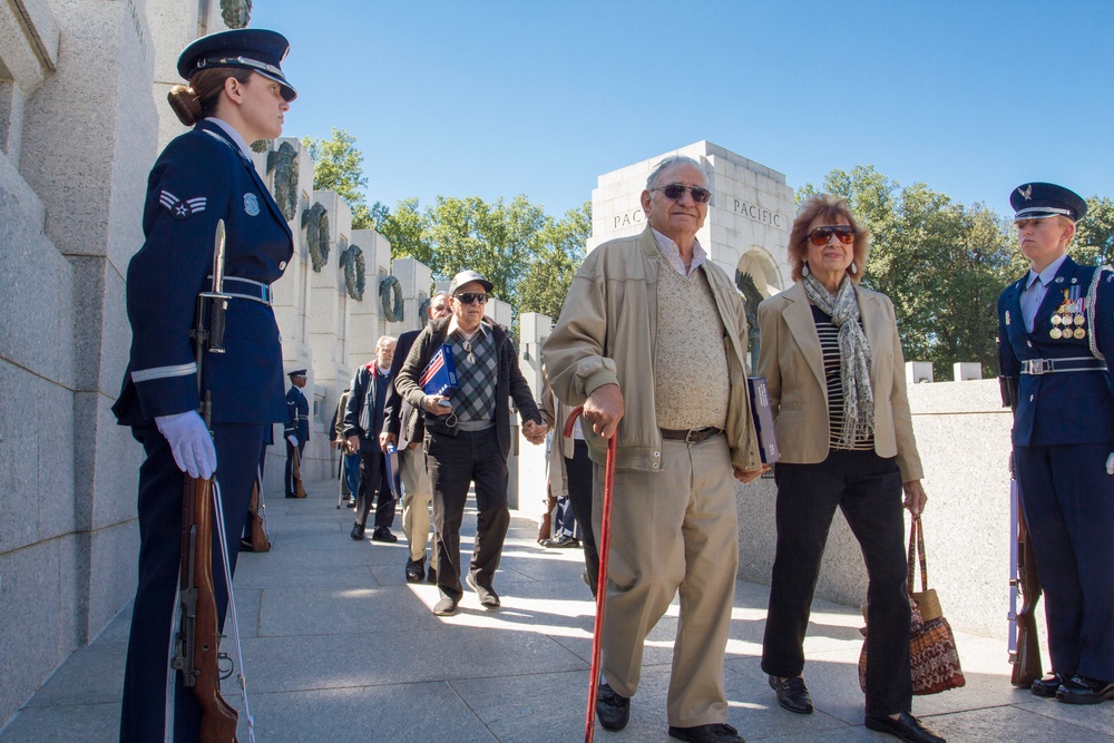 Air Force Honor Guard honors World War II vets
