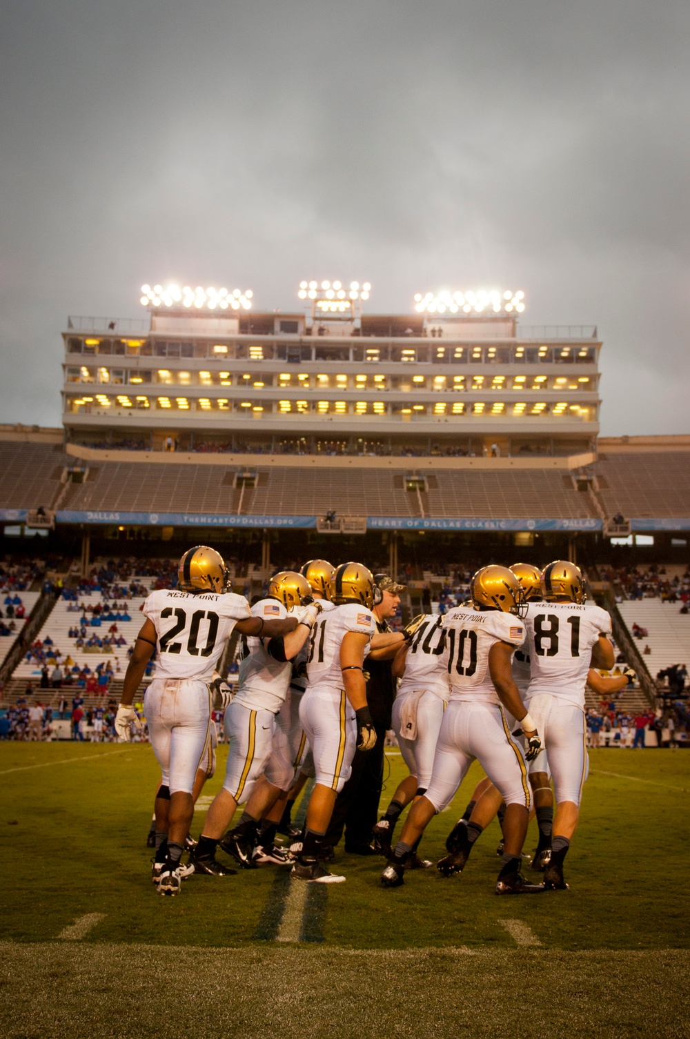 West Point football at rainy Cotton Bowl Stadium