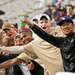 US Military Academy football fans celebrate at Cotton Bowl Stadium