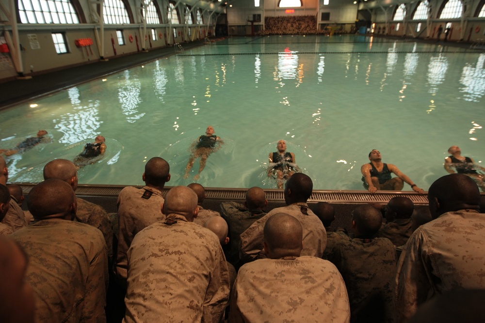 Photo Gallery: Marine recruits learn basic water survival on Parris Island