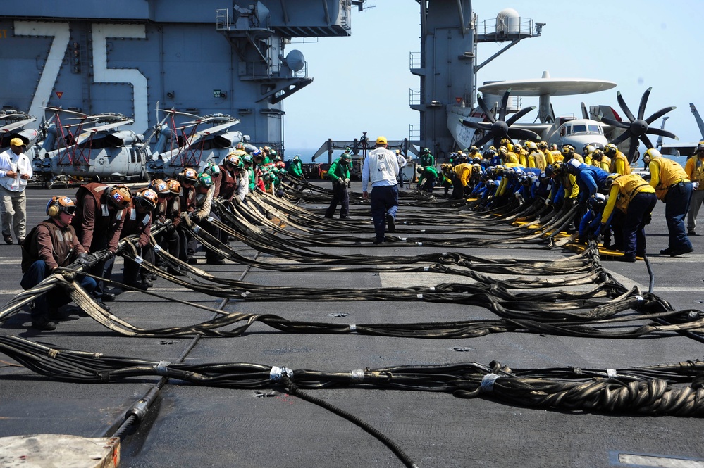 USS Harry S. Truman flight deck action