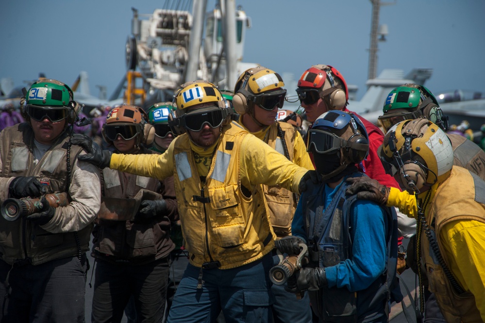 USS Harry S. Truman flight deck action