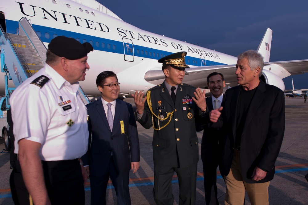 Secretary of defense visits South Korea