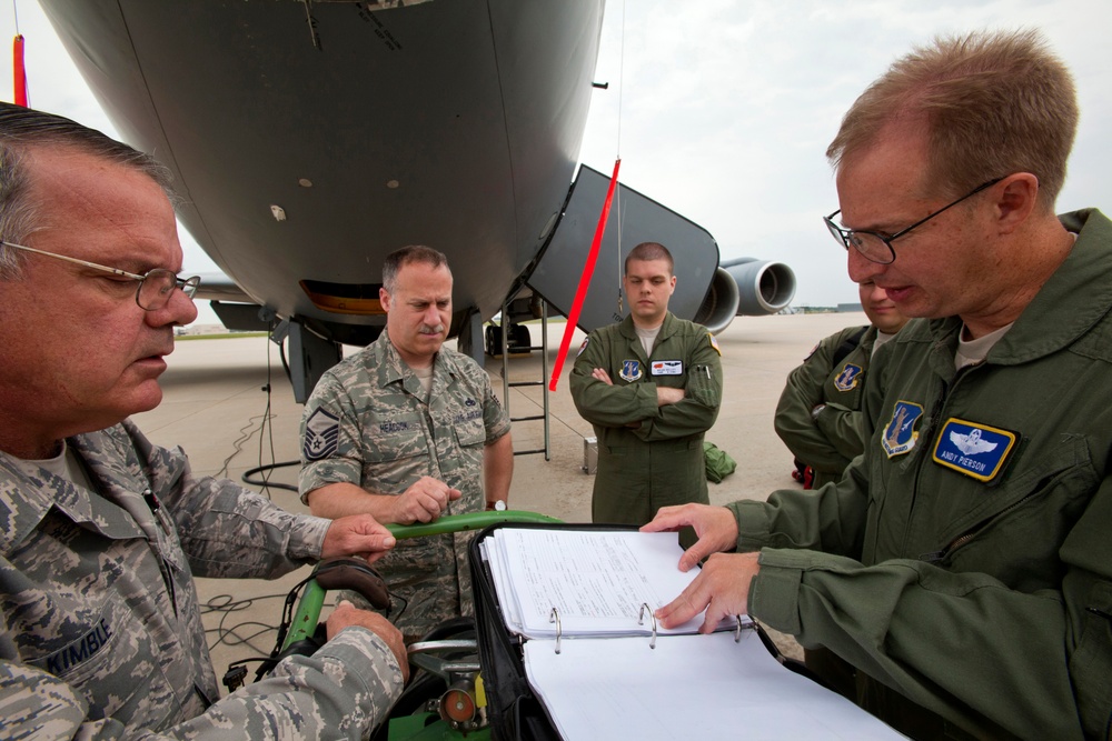 Prepping for a refueling flight