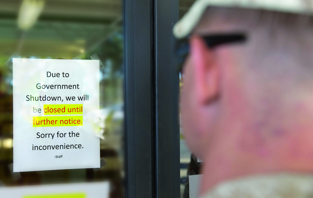 Government shutdown affects base services