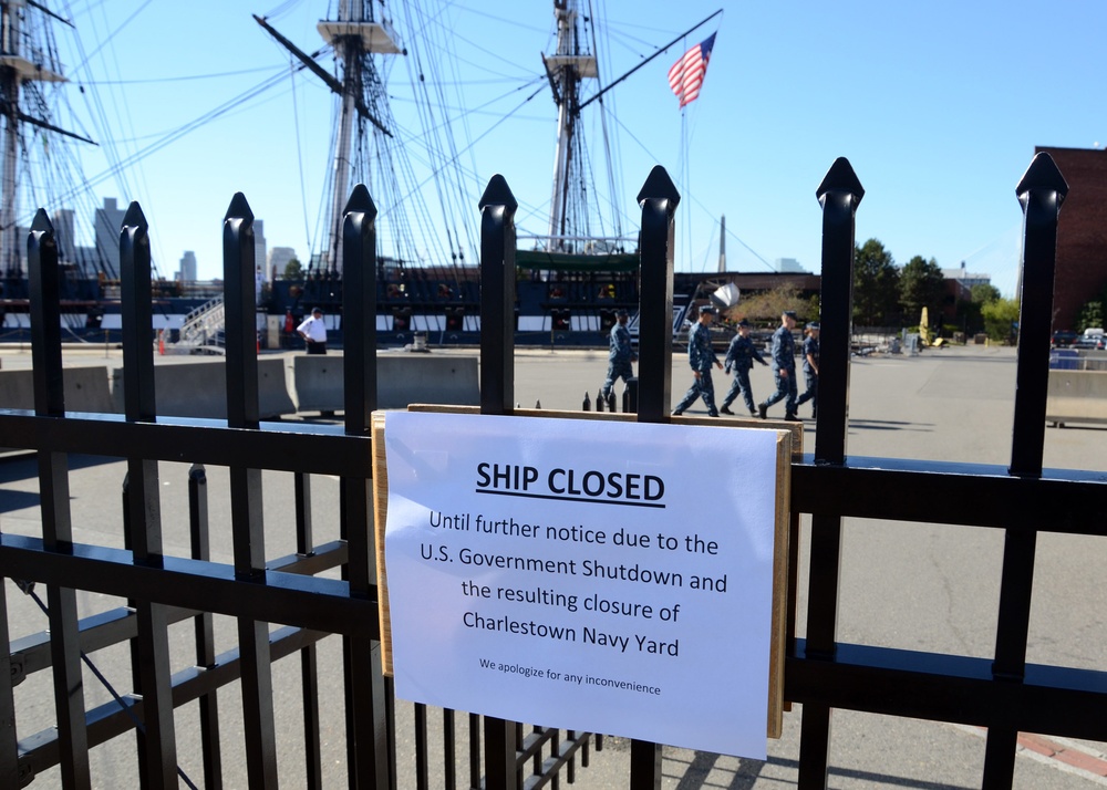 USS Constitution closed to public due to shutdown