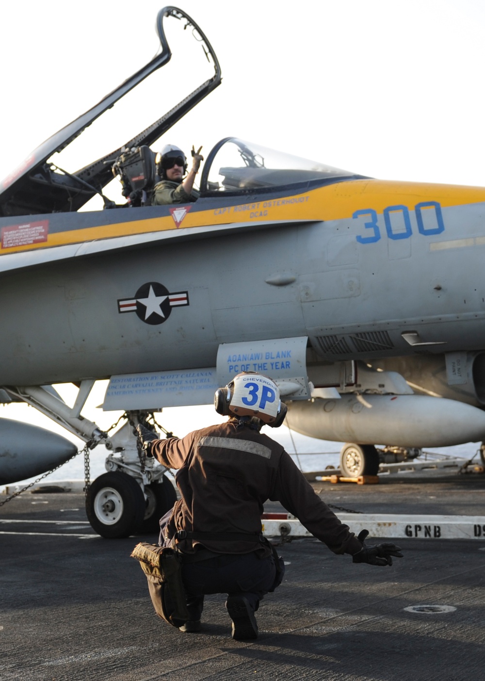 USS Nimitz flight deck action