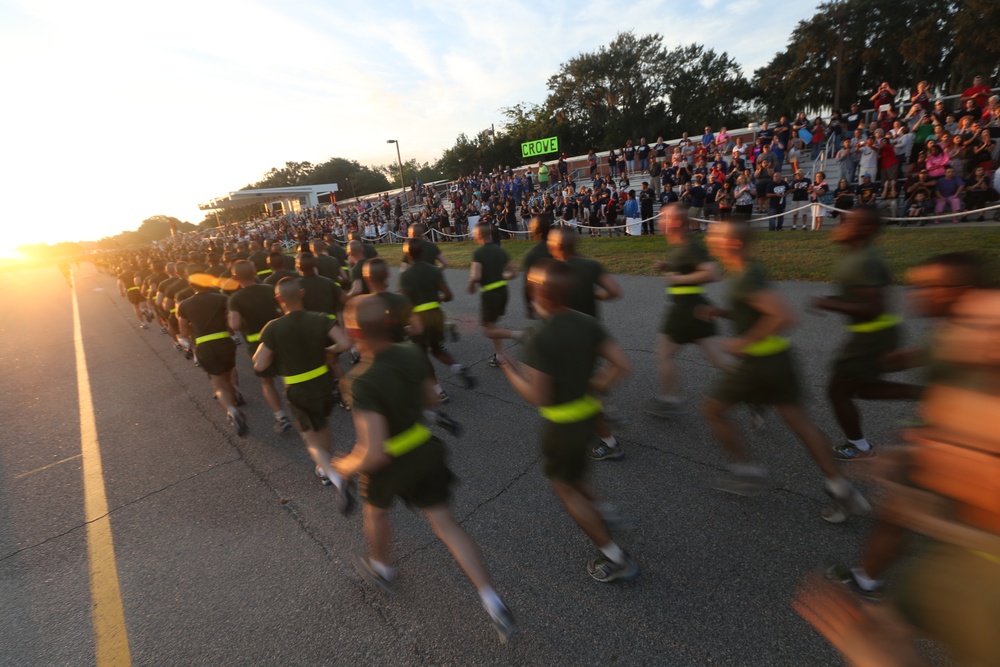 Photo Gallery: Motivation high for new Marines during final run on Parris Island