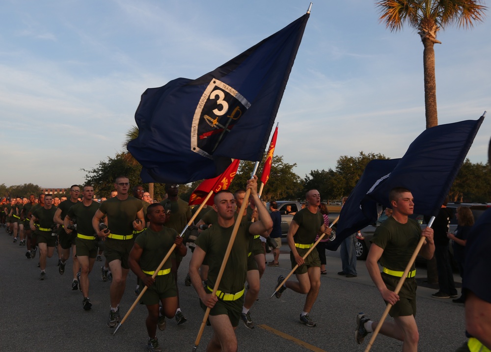 Photo Gallery: Motivation high for new Marines during final run on Parris Island