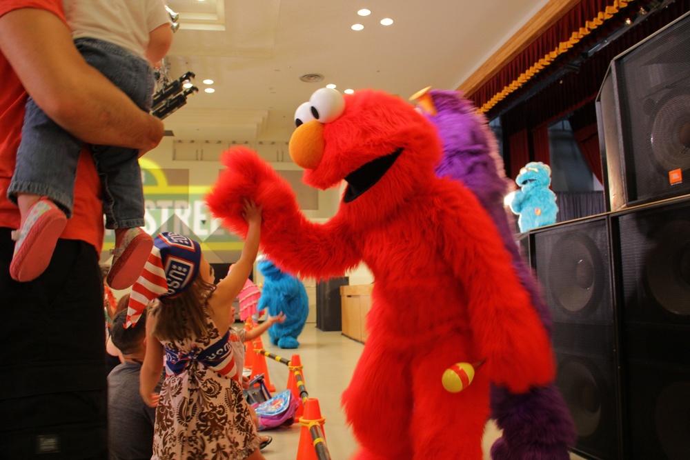 Sesame Street visits Okinawa military installations