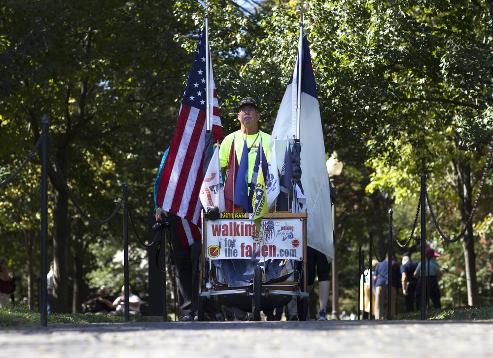 Marine Veteran completes walk across America for fallen service members