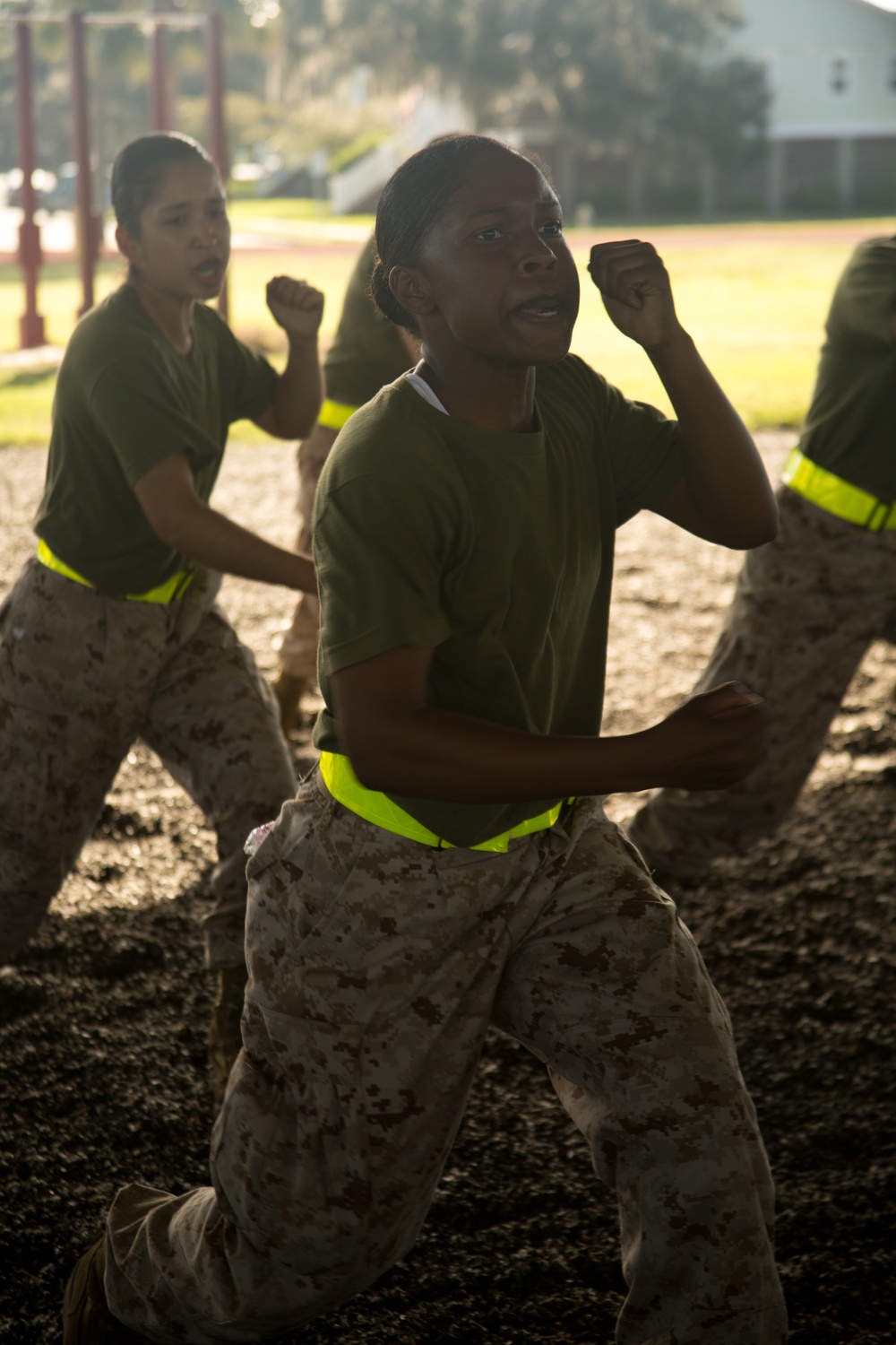 Marine recruits train in martial arts on Parris Island