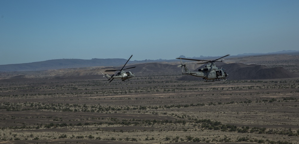 UH-1Y Huey Helicopters take part in WTI Exercise