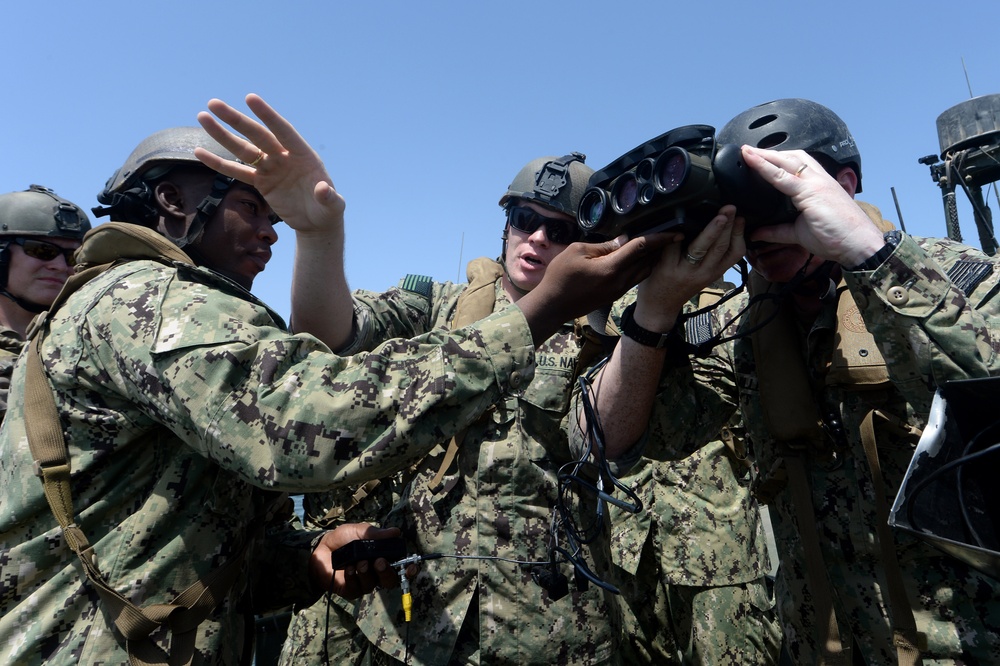 VADM John Miller views CTF 56 assets.