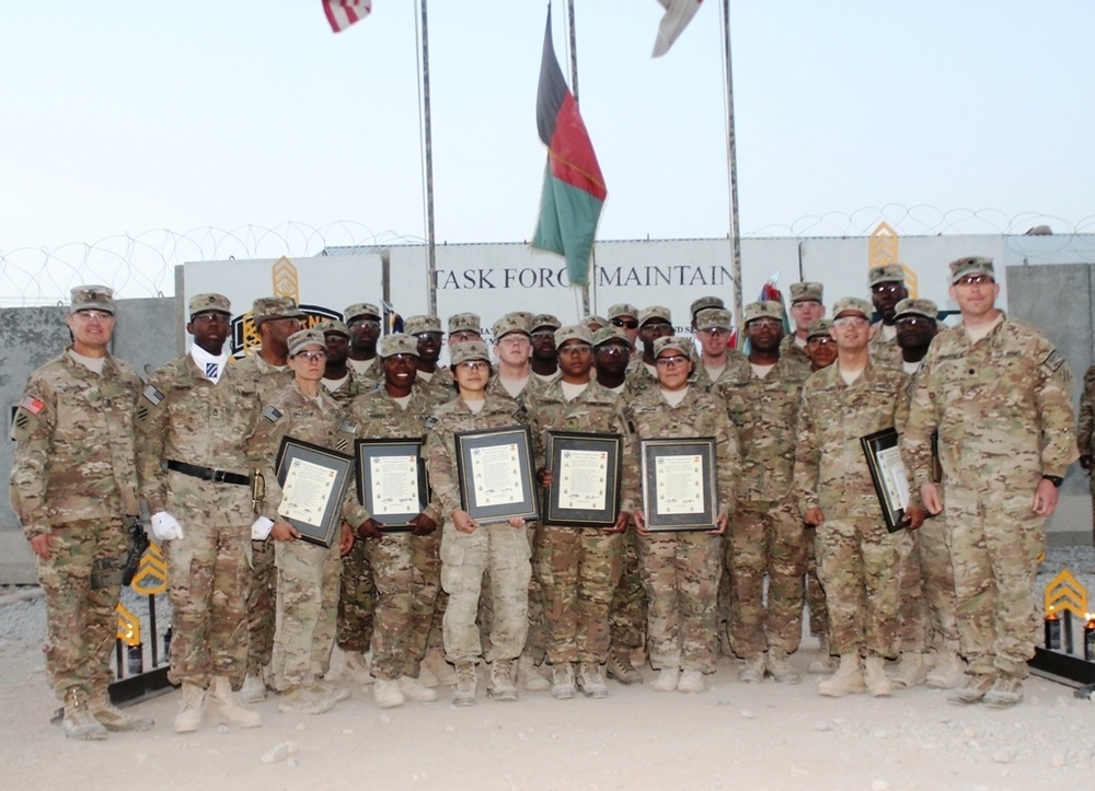 Maintain battalion inducts 20 leaders to NCO Corps
