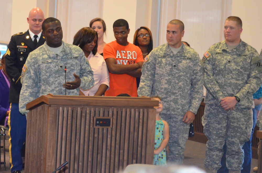 Fort Benning soldiers recognized by Columbus mayor