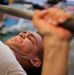 Bench press competition at the wearhouse gym on Naval Air Station North Island.