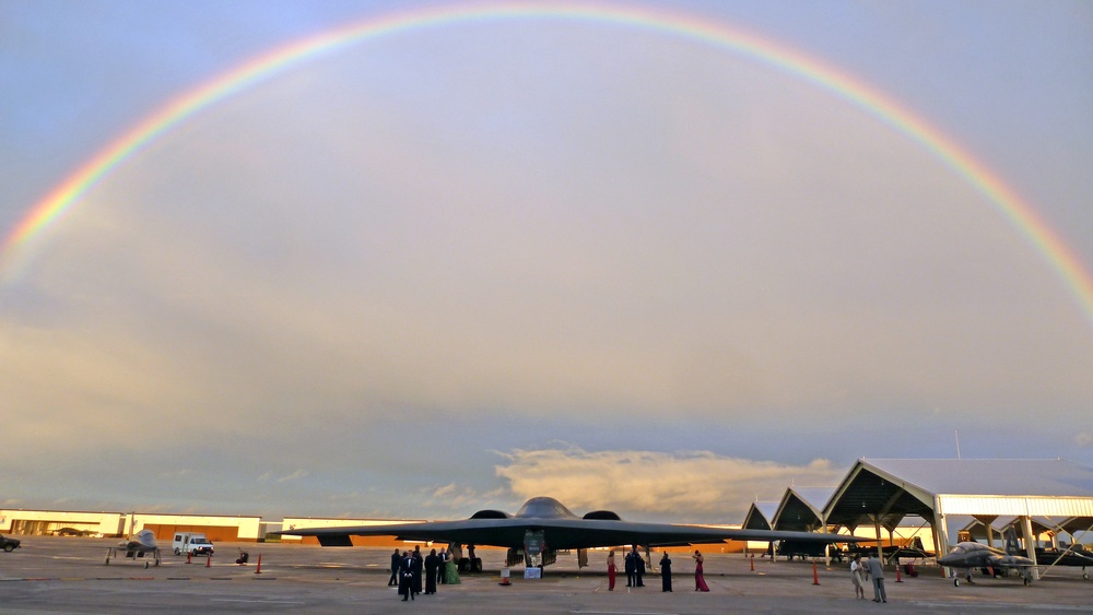 Rainbow at Year of the B-2 Gala, Whiteman AFB, Mo.