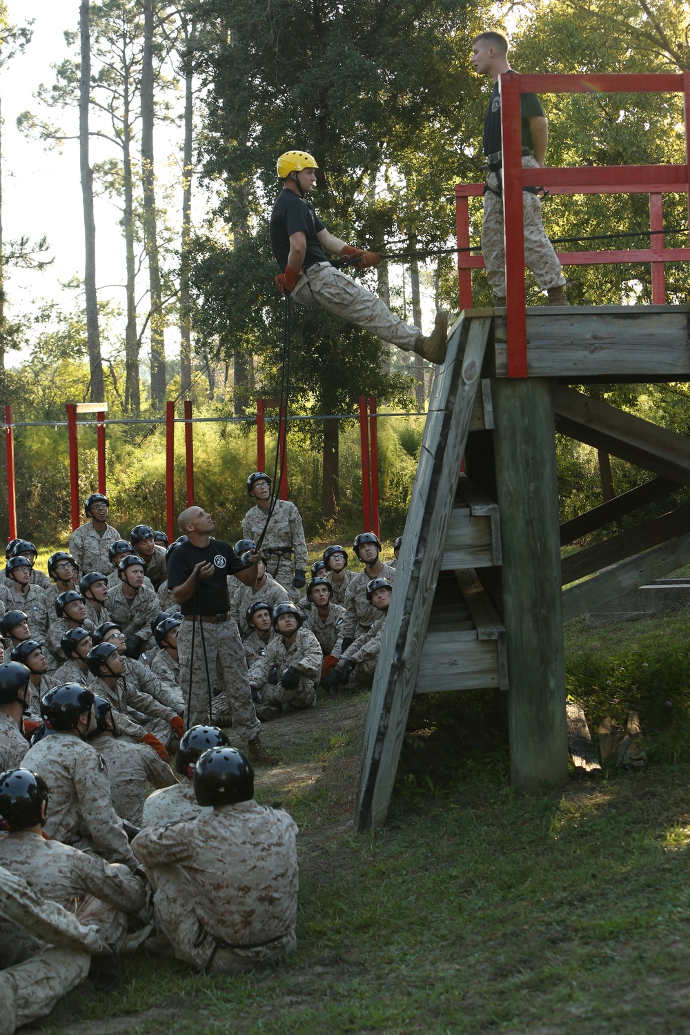 Photo Gallery: Marine recruits gain confidence on Parris Island rappel tower