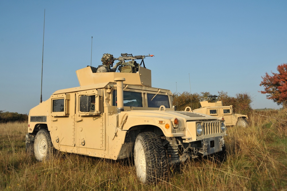 1-91 Cavalry Regiment (Airborne) recon training in Germany