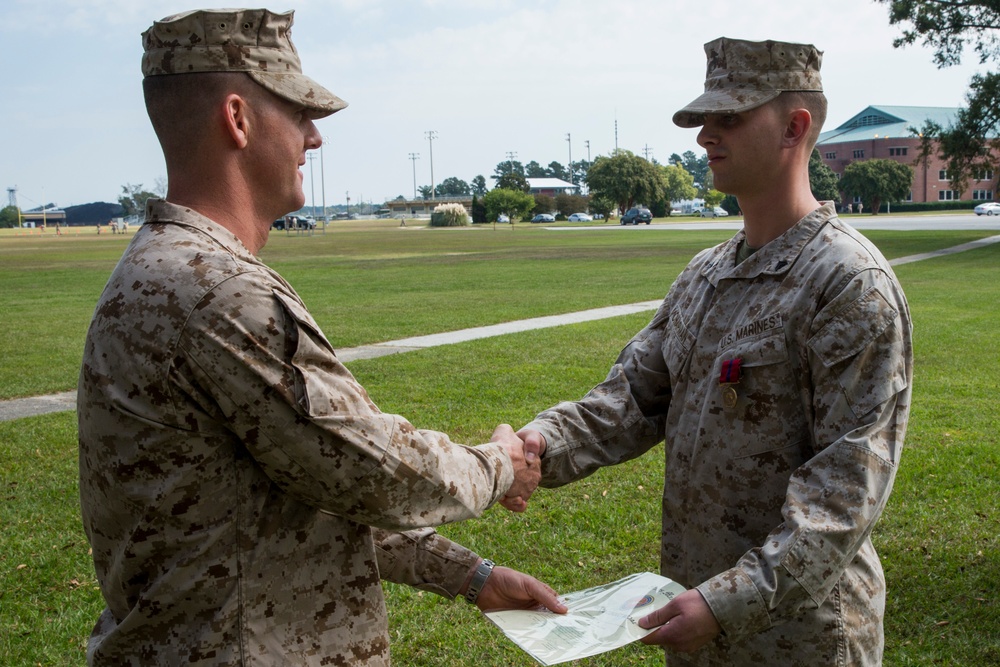 22nd MEU Marines promoted to sergeant, another receives Good Conduct Medal