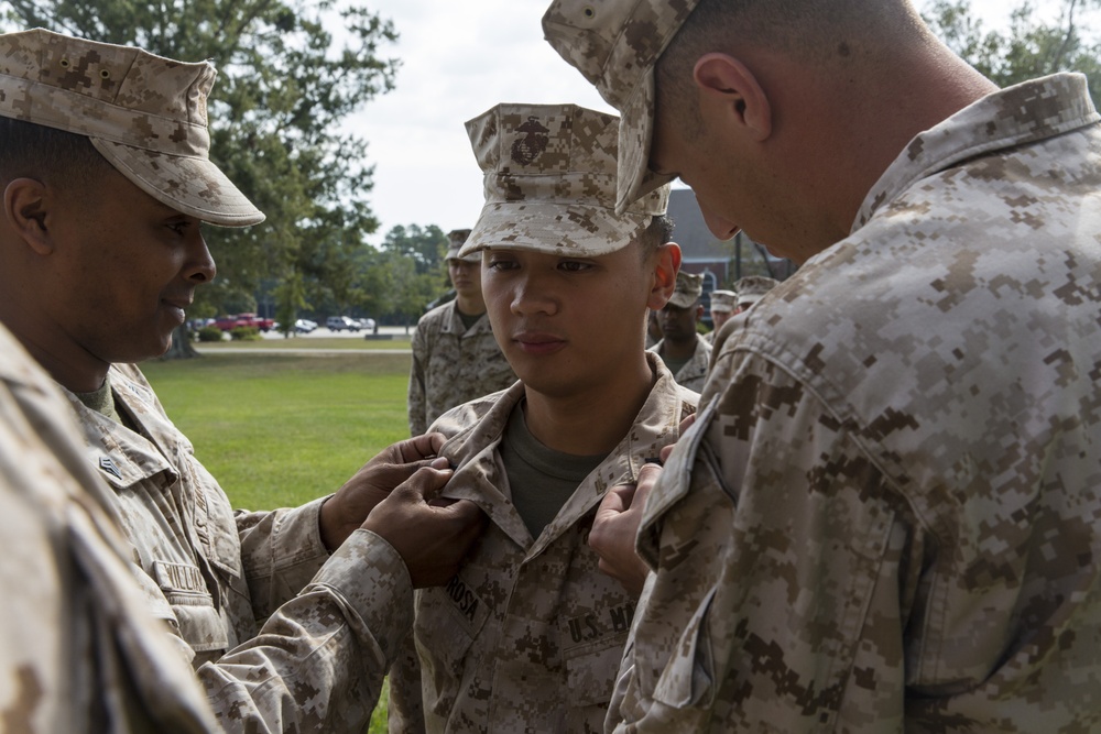 22nd MEU Marines promoted to sergeant, another receives Good Conduct Medal