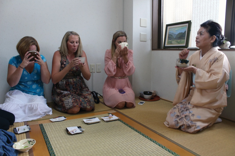 Spouses learn traditional art of  ancient Japanese tea ceremonies