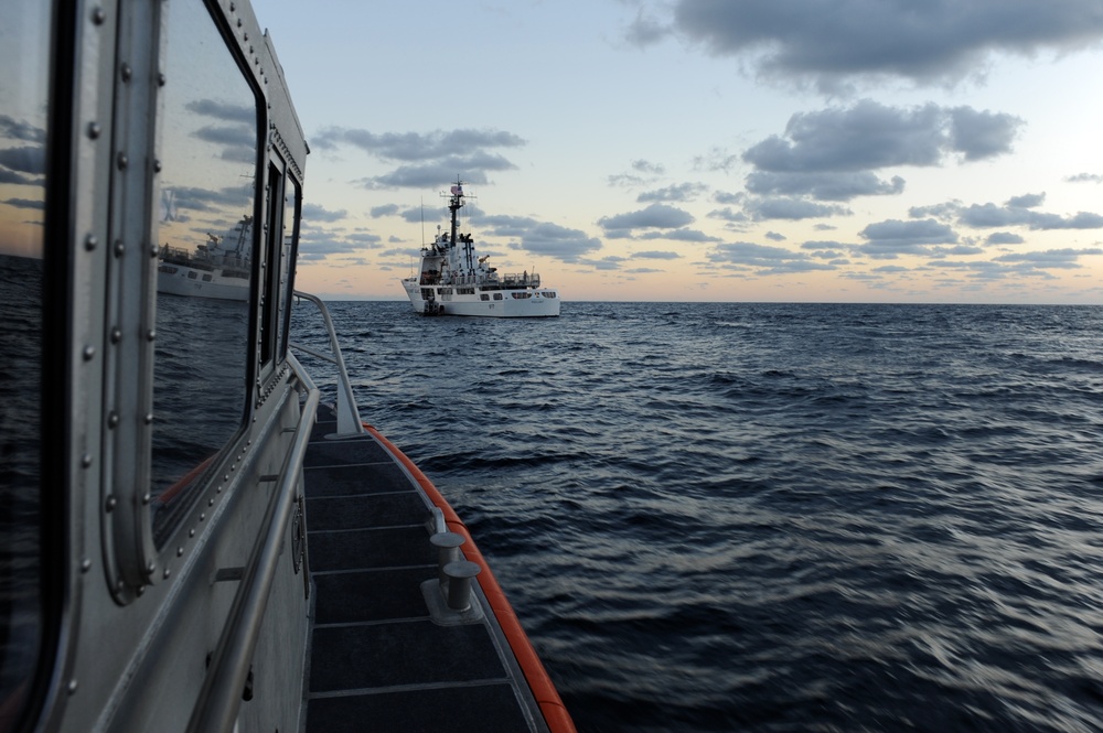 Coast Guard at-sea drug transfer