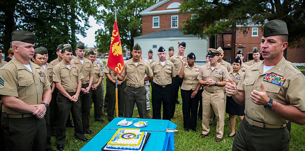 22nd MEU celebrates 238th Navy birthday
