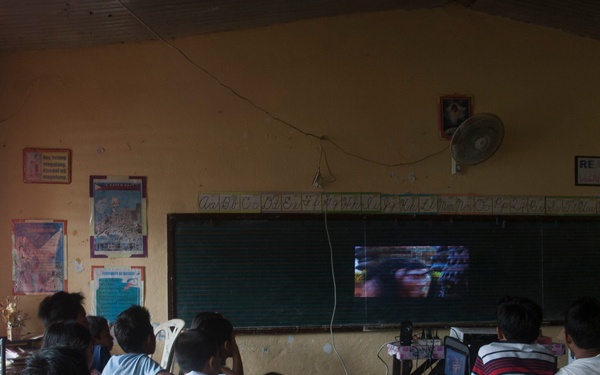 Military service members entertain communities