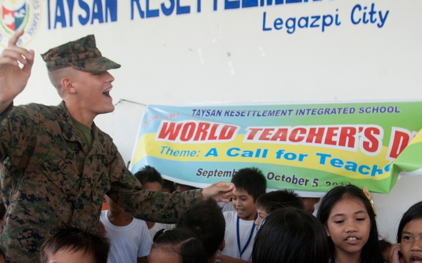 Military service members entertain communities