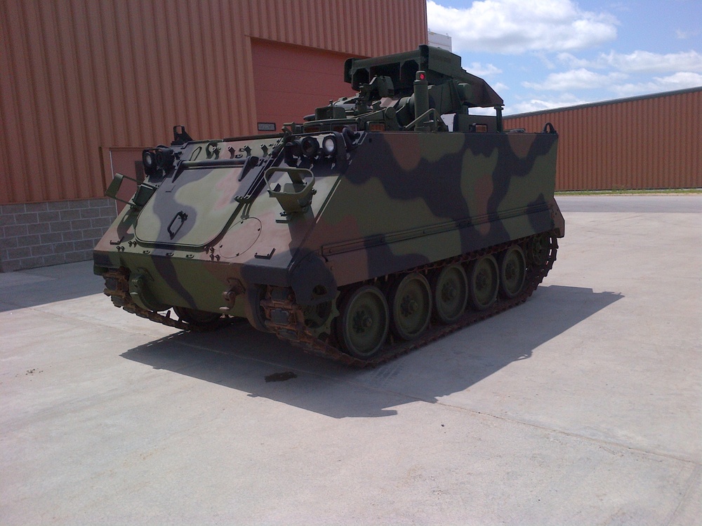 Historic Armored Vehicle delivered to Ithaca Armory on Wednesday for display