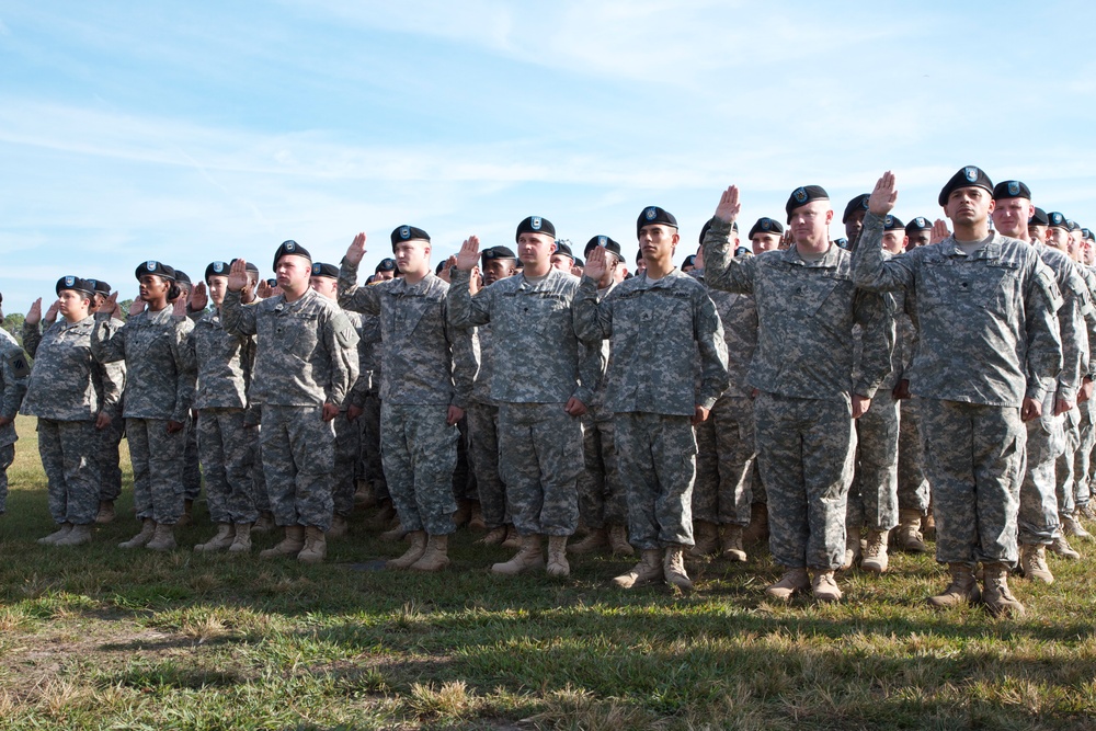 84 Spartan soldiers reenlist to continue their service to the nation