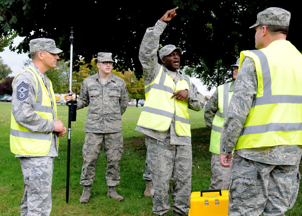 100th ARW leadership map with 100th CES