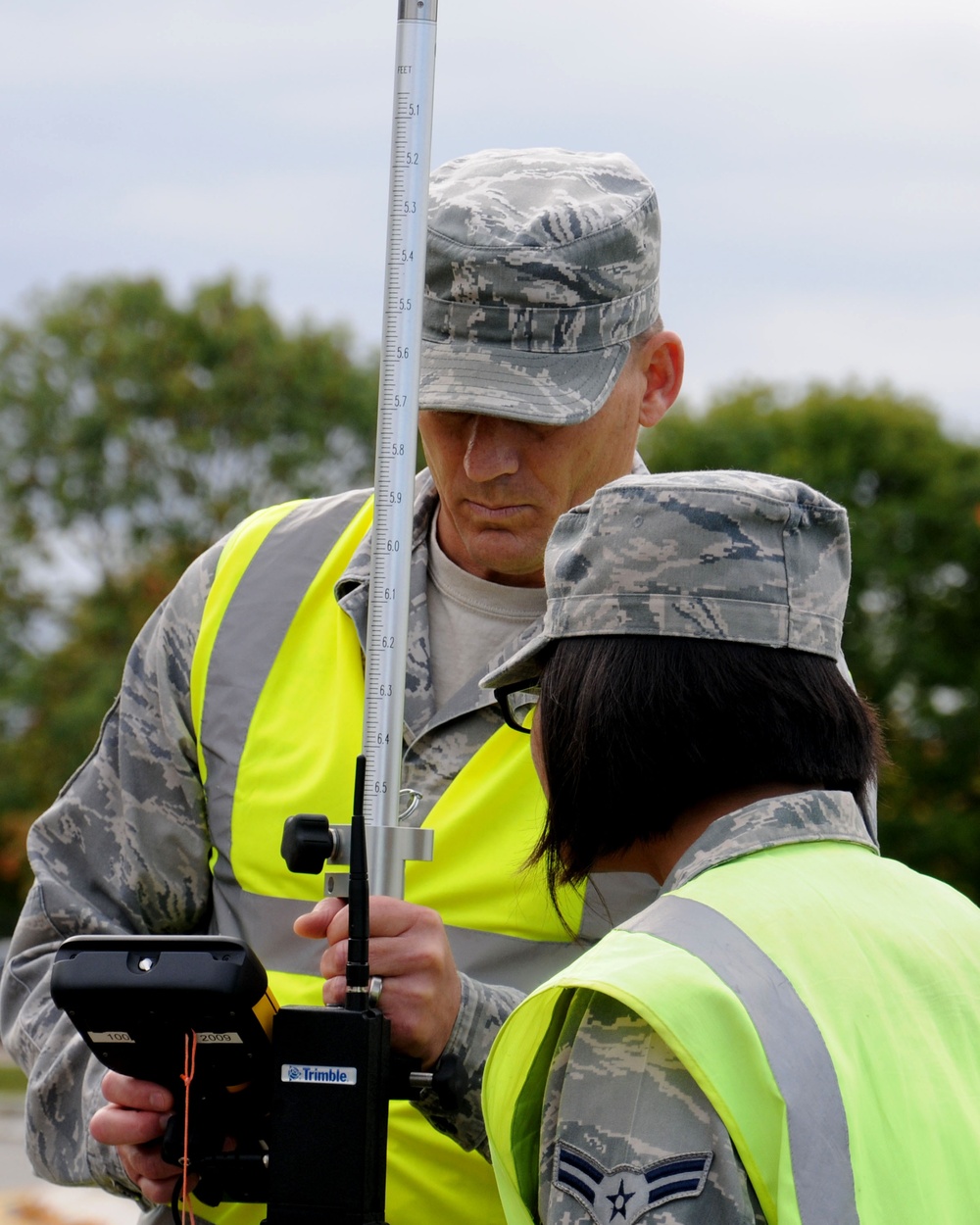 100th ARW leadership map with 100th CES