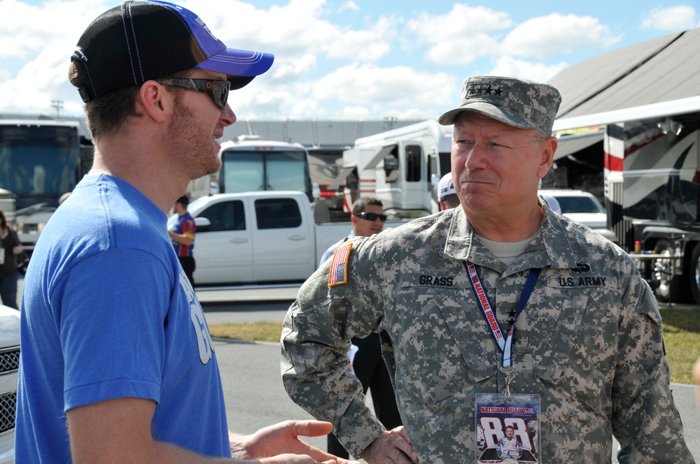 National Guard soldiers treated to seats at NASCAR’s infamous 'Monster Mile'