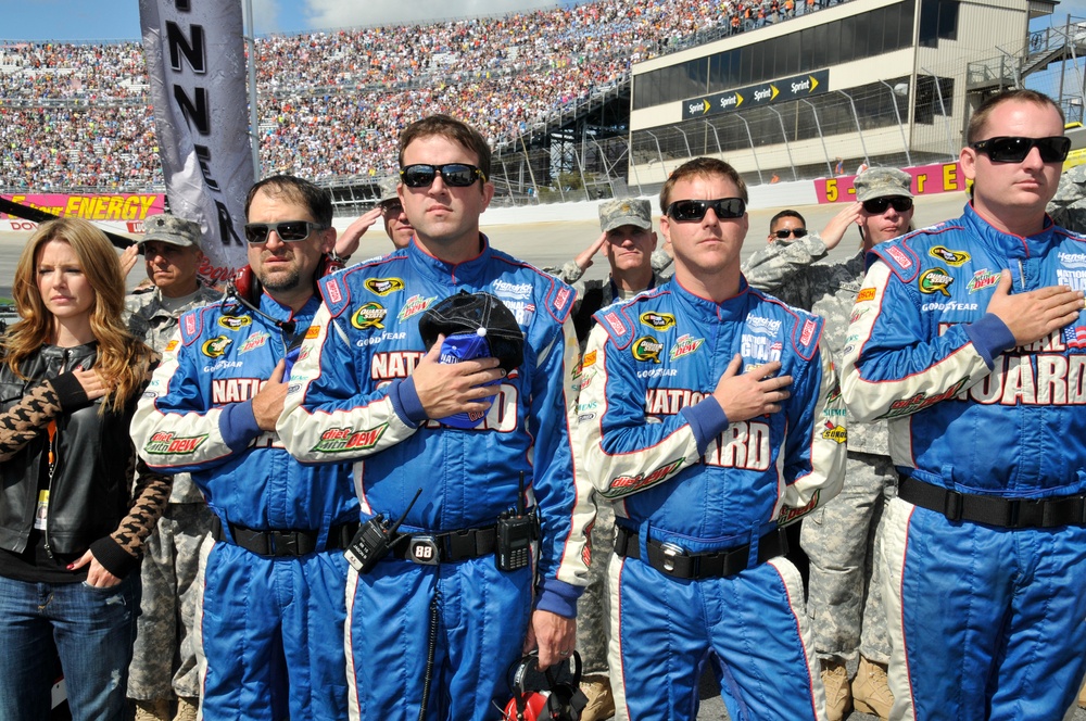 National Guard soldiers treated to seats at NASCAR’s infamous 'Monster Mile'