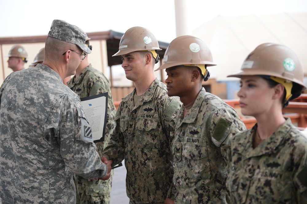 Seabees recognized for efforts across HOA