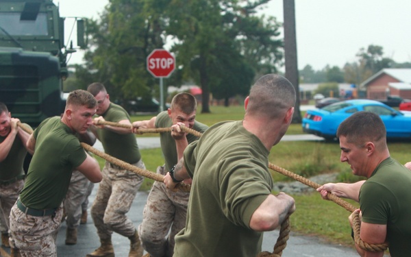 Headquarters squadrons face off in field meet