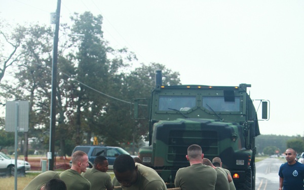Headquarters squadrons face off in field meet