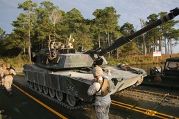 Floating tanks: Bridge Co., 2nd Tanks partner for training exercise