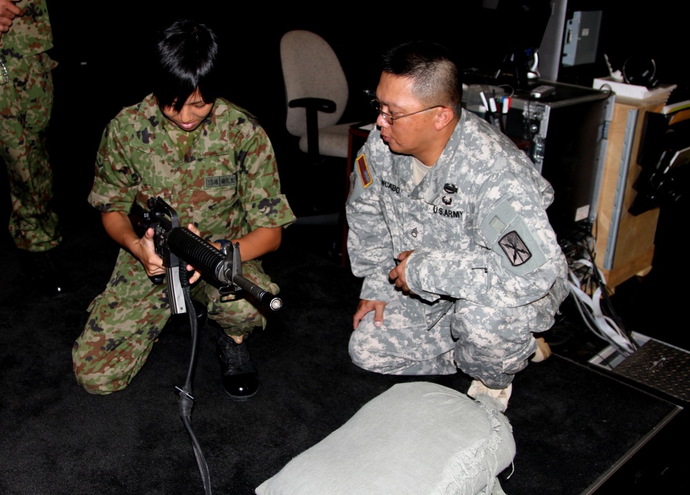 349th Signal hosts local Japanese soldiers for a day