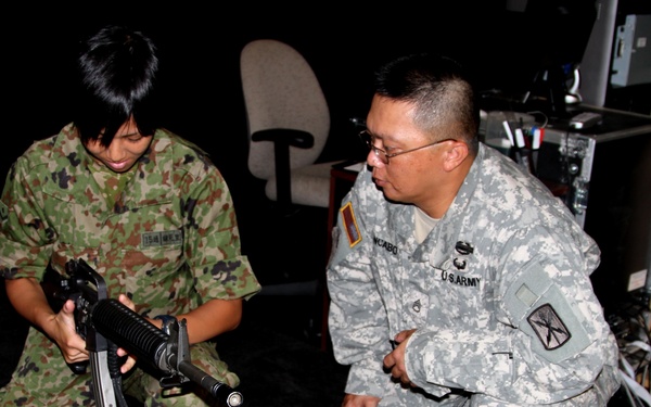 349th Signal hosts local Japanese soldiers for a day