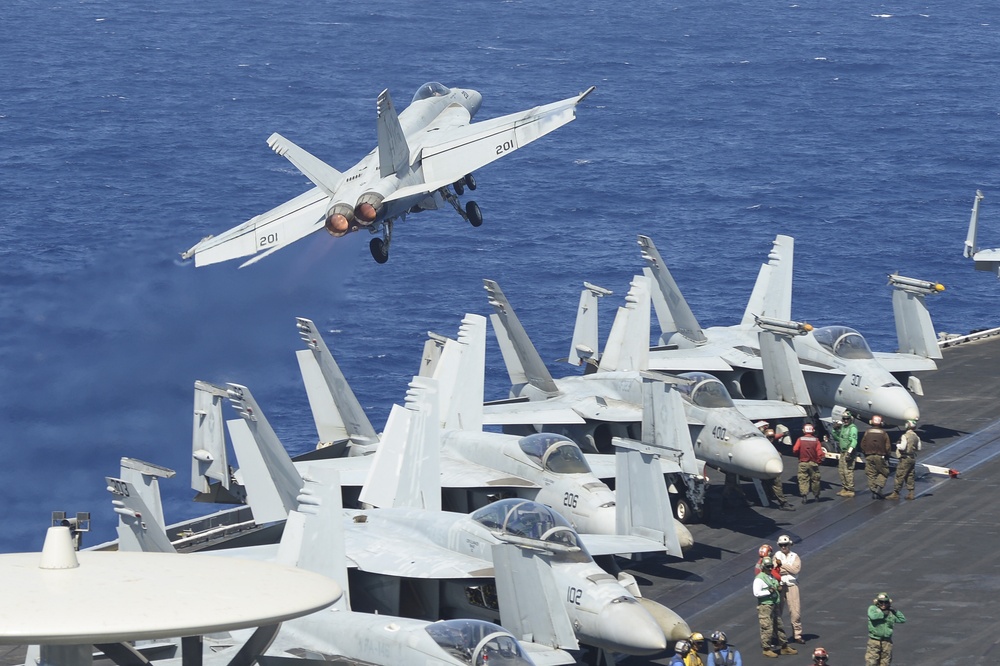 USS Nimitz flight deck operations