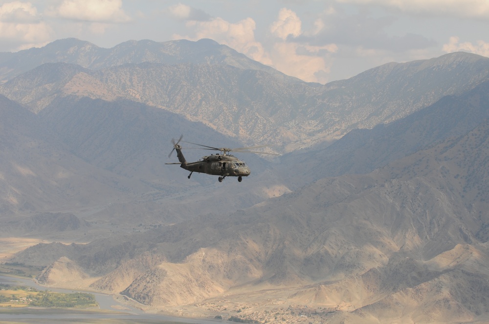 10th Combat Aviation Brigade in the mountains of eastern Afghanistan