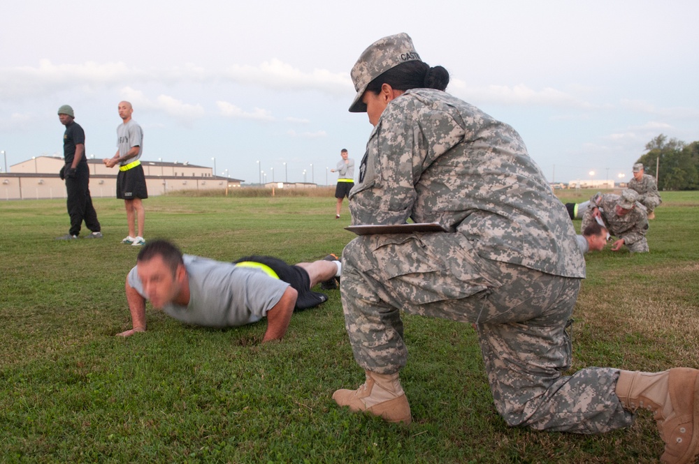 Wings of Destiny sergeants major conduct army physical fitness test