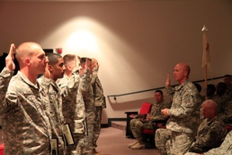 212th Fires welcomes six to the NCO Corps
