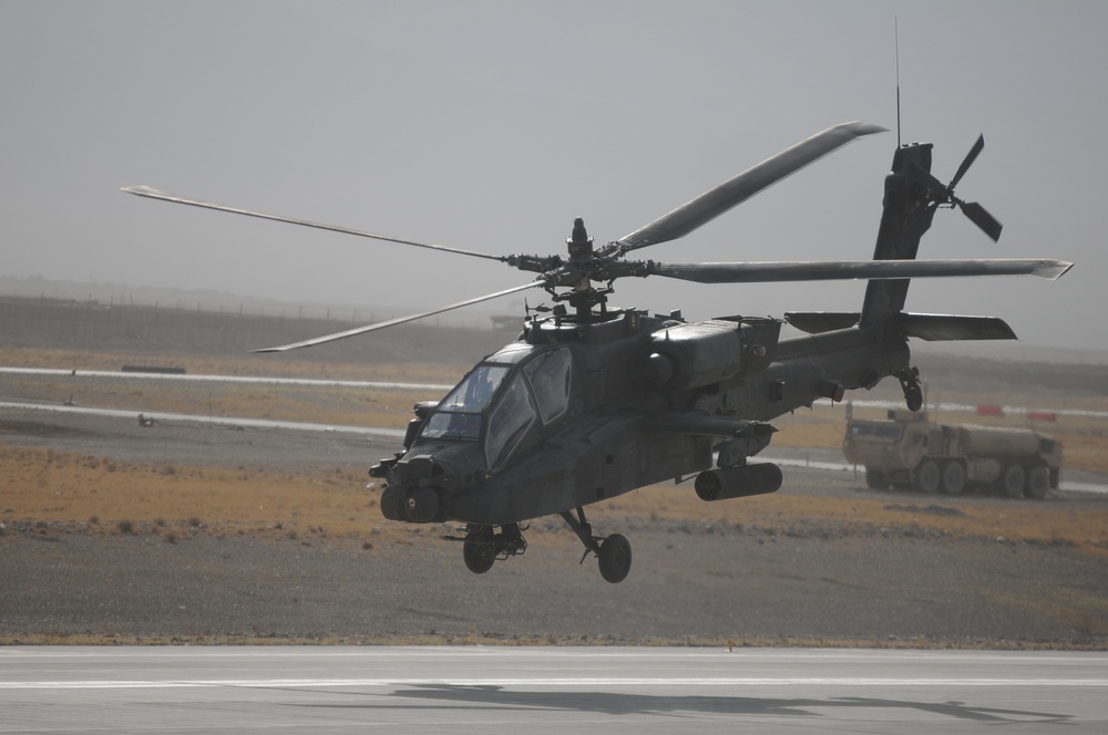 10th Combat Aviation Brigade Apache helicopters provide security over eastern Afghanistan