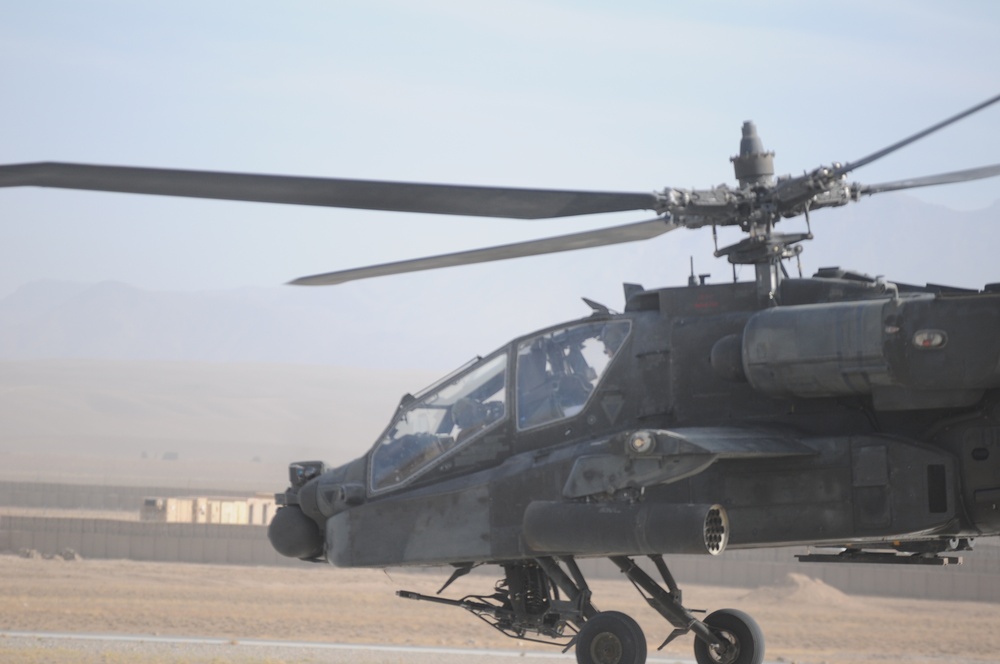 10th Combat Aviation Brigade Apache helicopters provide security over eastern Afghanistan