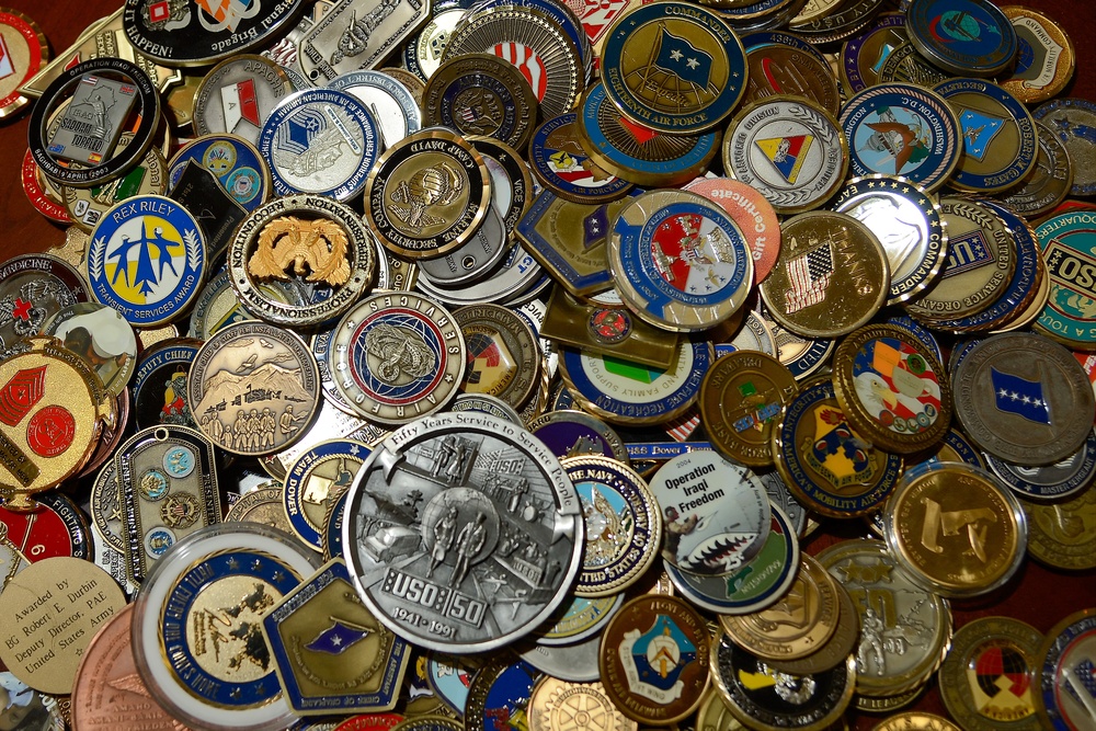 Dover AFB USO Coin collection display dedication